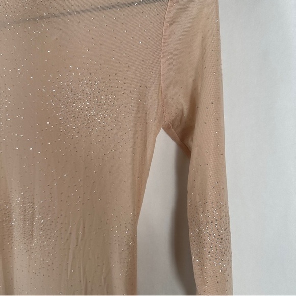 Urban Outfitters Nude Mesh Bodysuit | Size Small - Picture 3 of 11